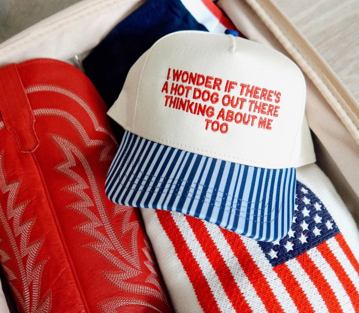 I Wonder If There's A Hot Dog Out There Thinking About Me Hat