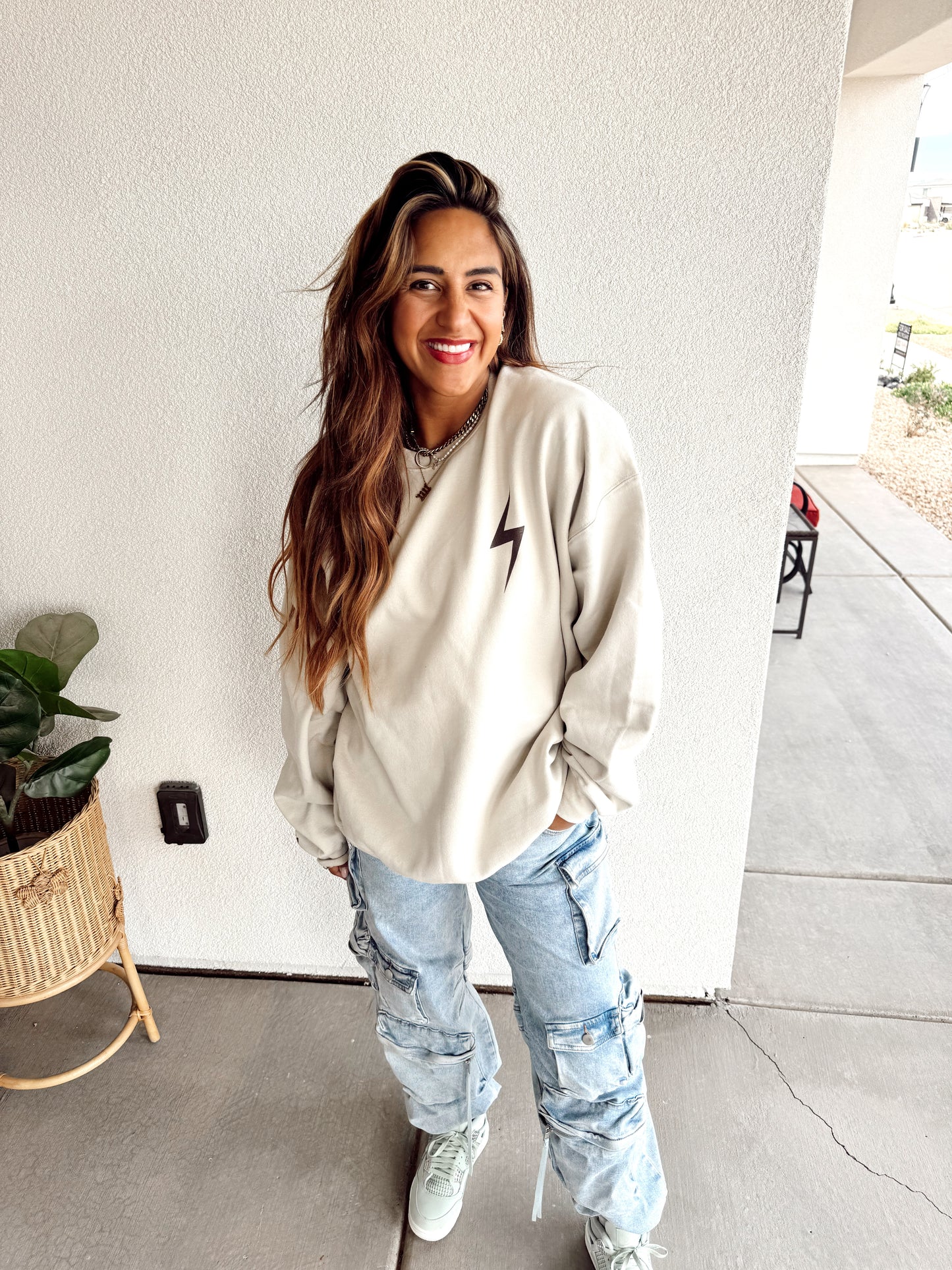 Sand "I Can Do Hard Things" Crewneck