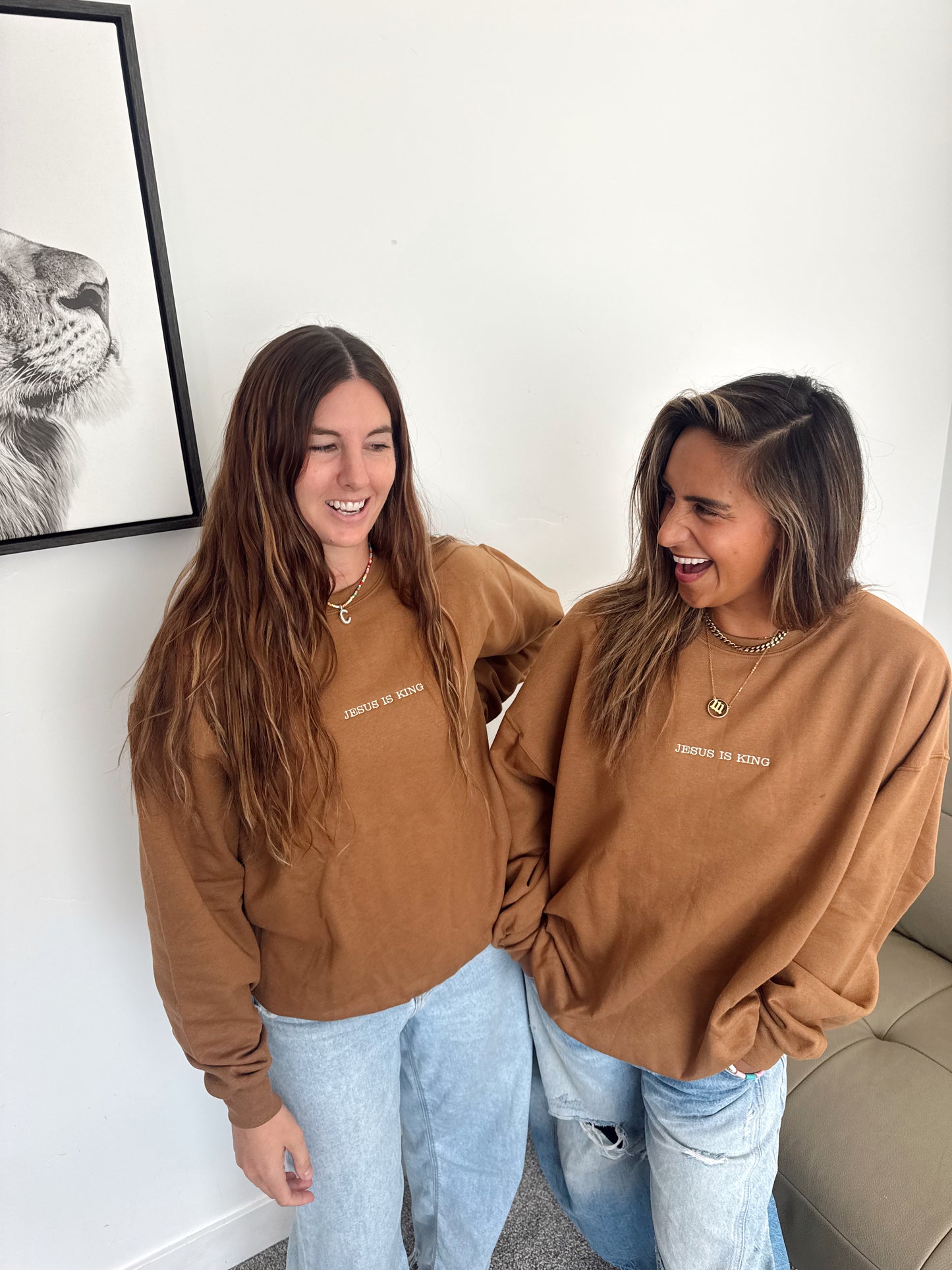 Jesus is King Embroidered Sweatshirt