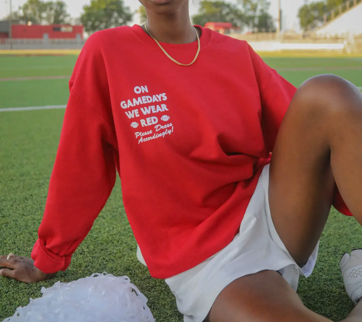 Game Day We Wear Red Sweatshirt