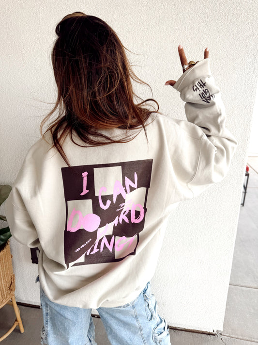 PREORDER Sand "I Can Do Hard Things" Crewneck