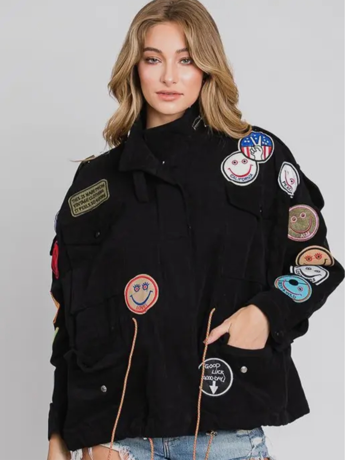Smile Patchwork Jacket