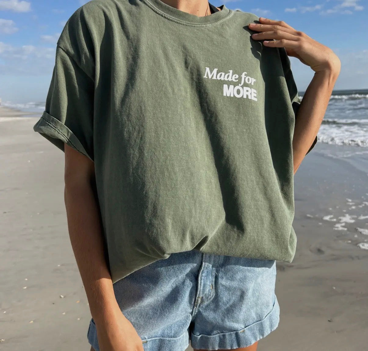 "Made For More" Premium Comfort Color Tee | Moss Green
