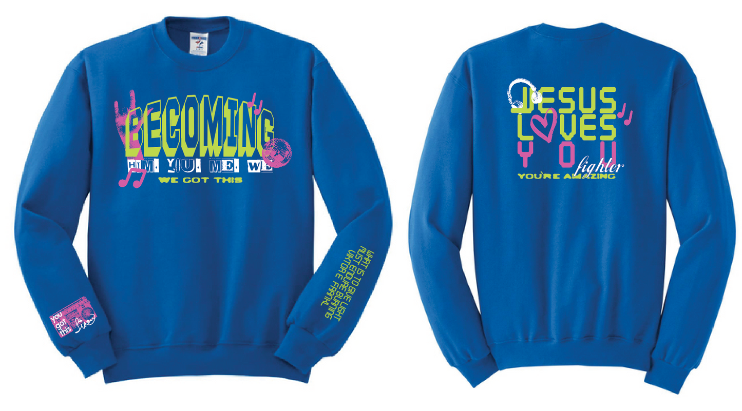PRESALE Becoming Crewneck Blue // OVERSIZED