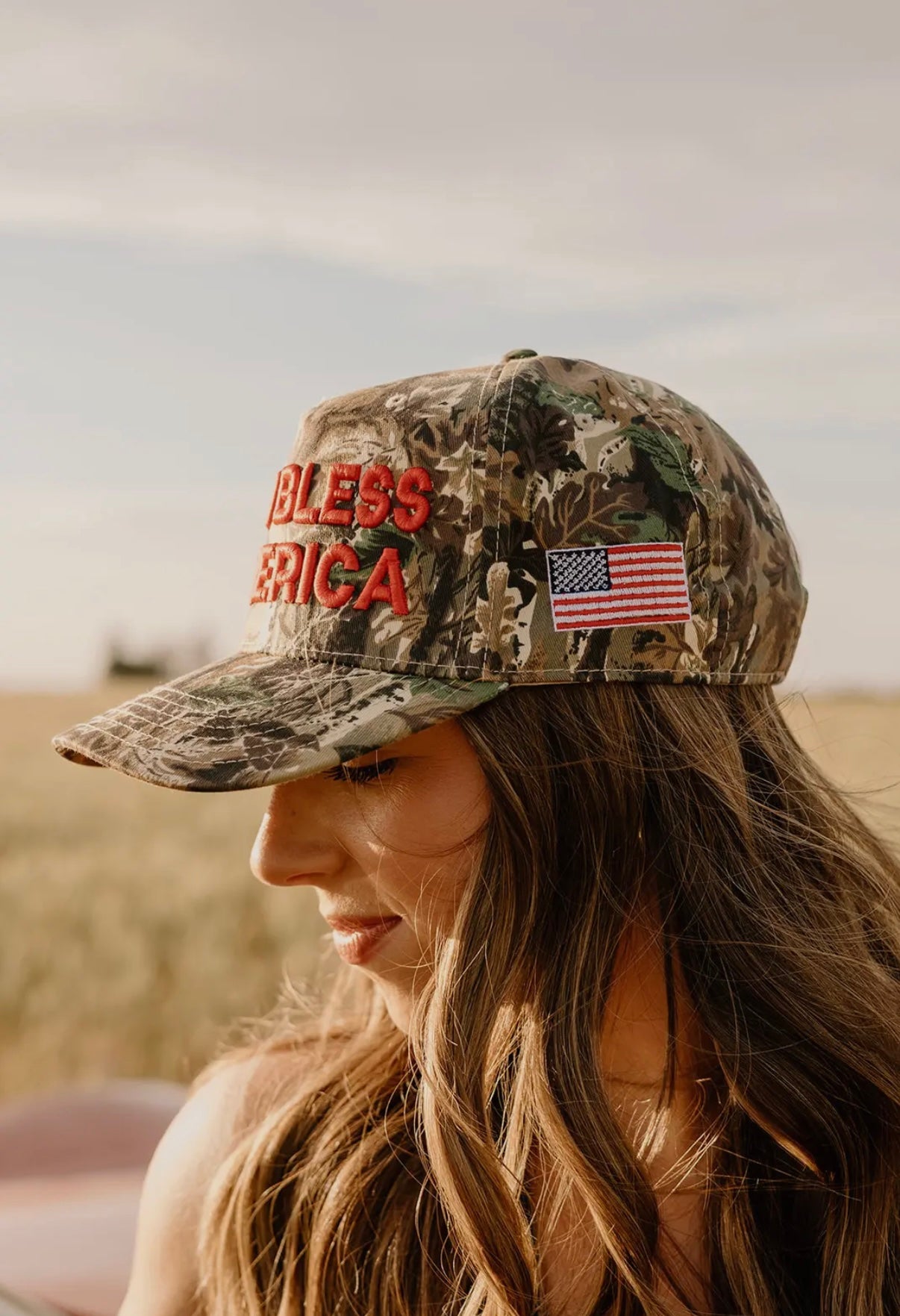 God Bless America Camo Hat
