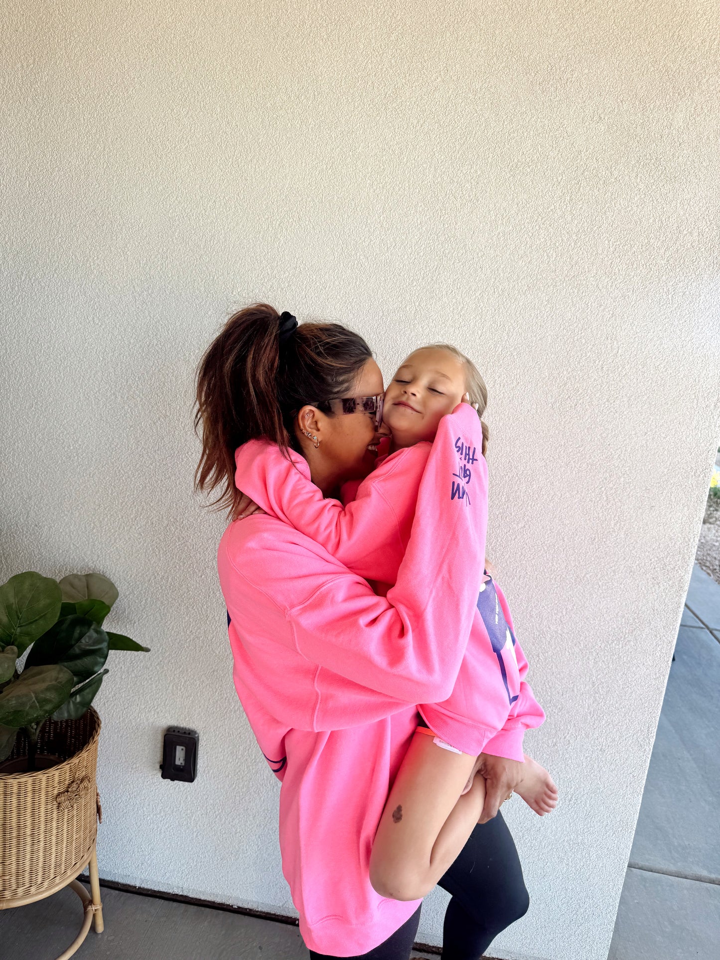 PREORDER Safety Pink + Purple/White "I Can Do Hard Things" Sweatshirt