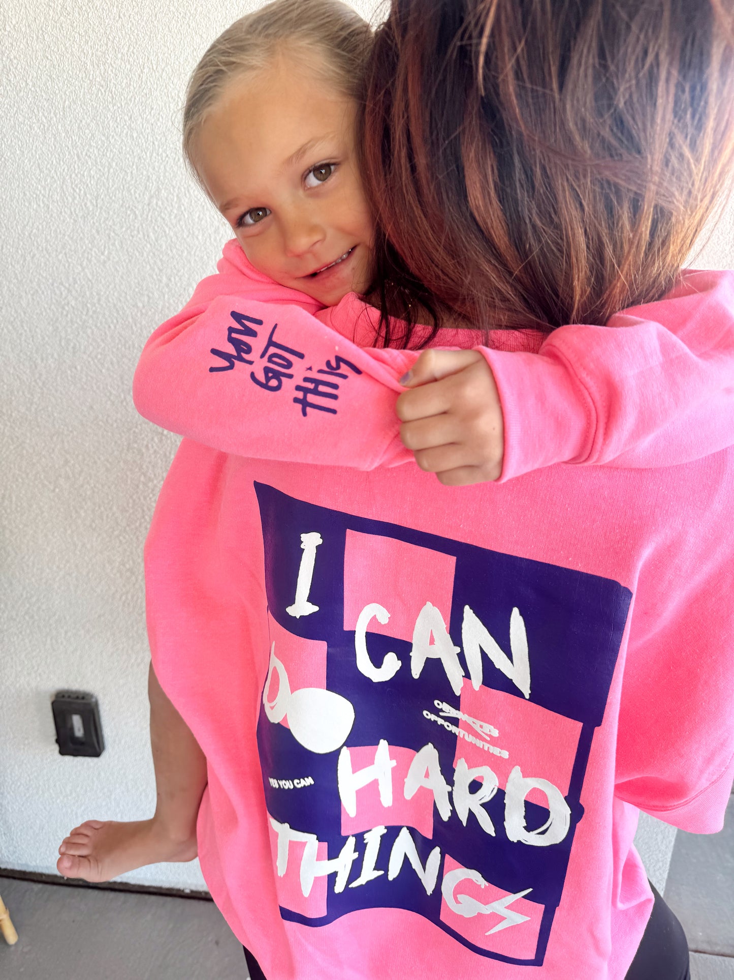 Pink and Purple "I Can Do Hard Things" Crewneck