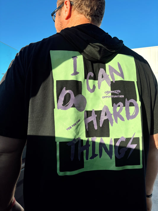 PREORDER Black and Mint "I Can Do Hard Things" Tee