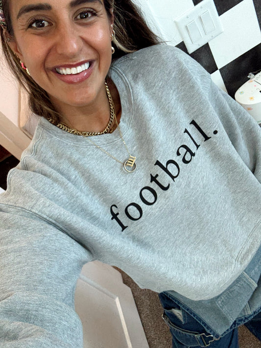 Lowercase Football Graphic Sweatshirt • Athletic Heather