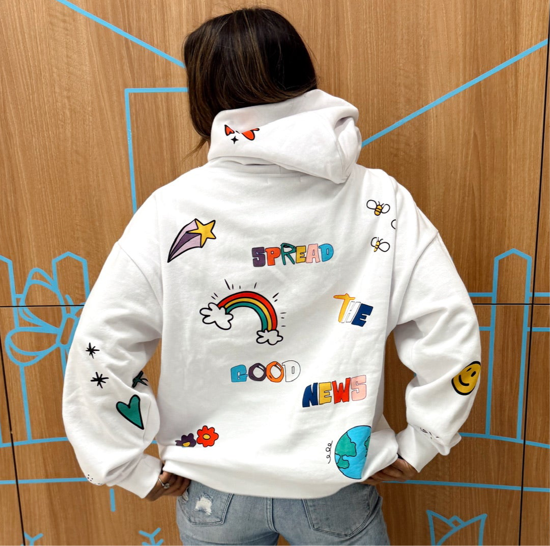 Jesus Loves You Pullover Hoodie - White