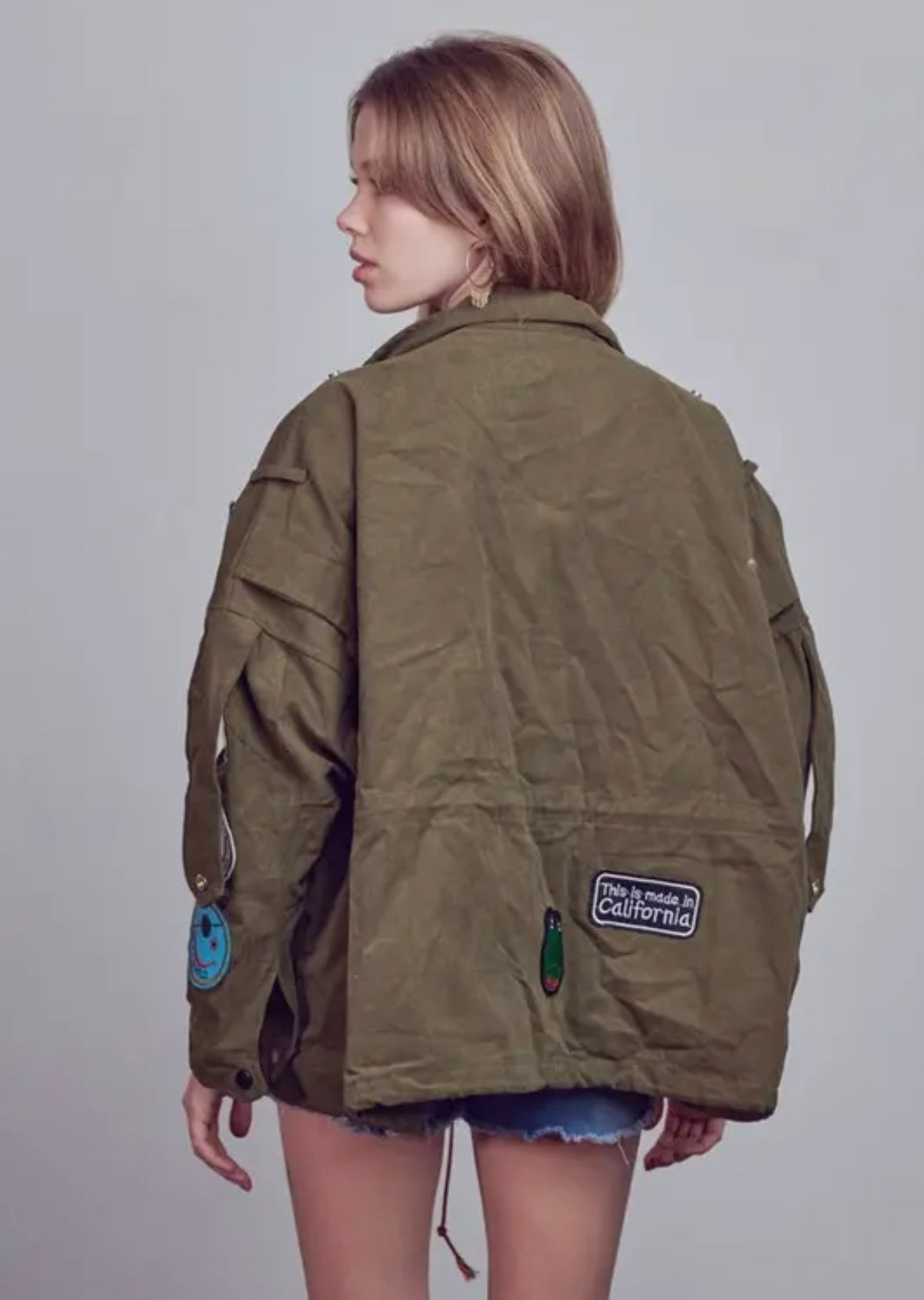 Smile Patchwork Jacket • OLIVE