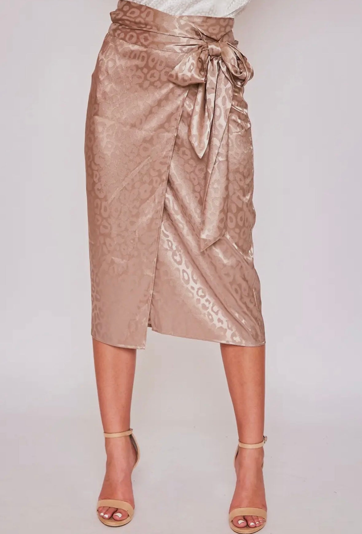 Jacquard Leopard Wrap Skirts