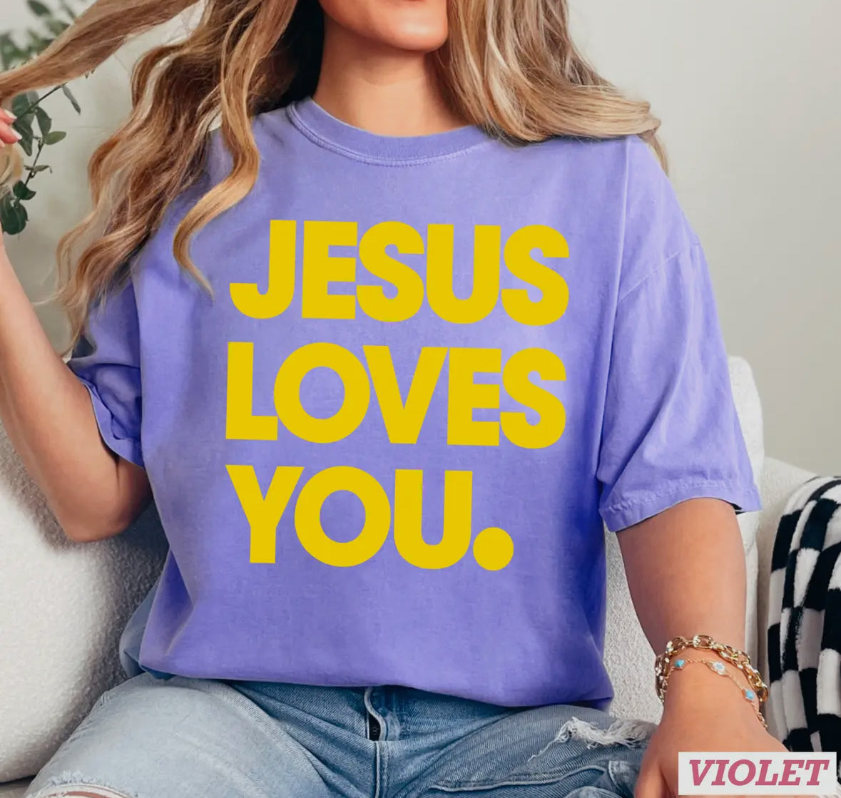 Jesus Loves You Tee | VIOLET