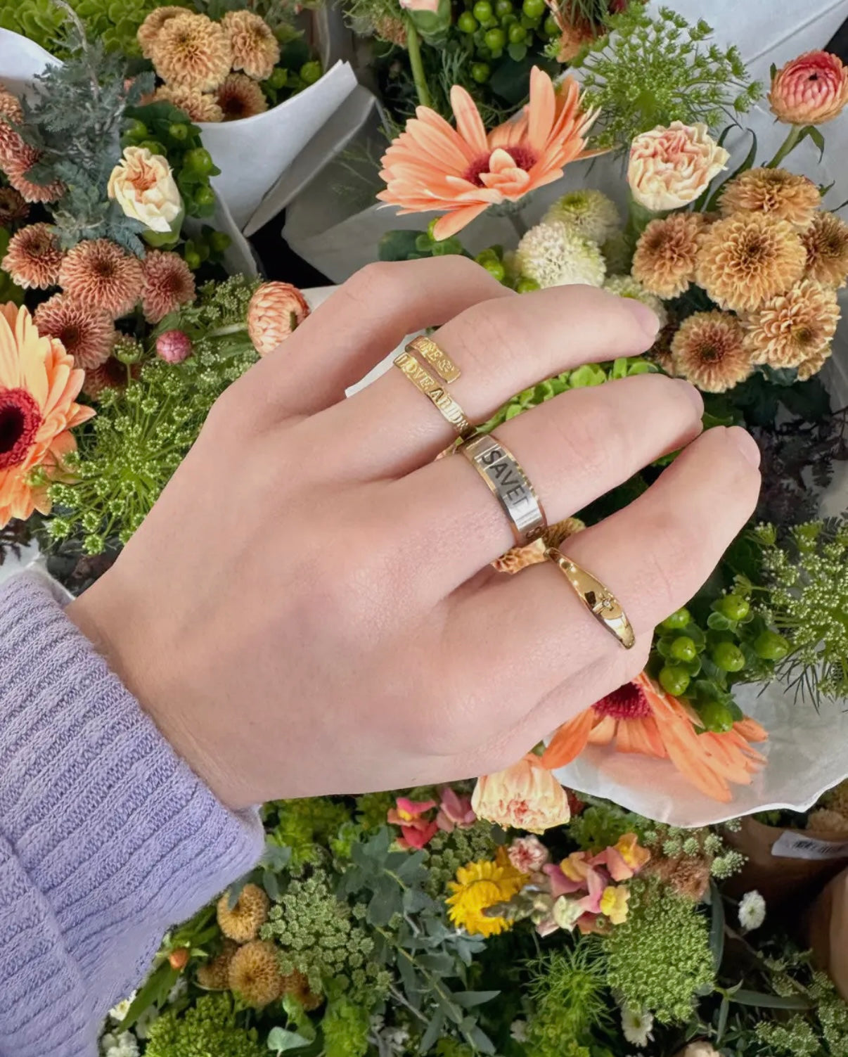 Cross Gemstone Ring