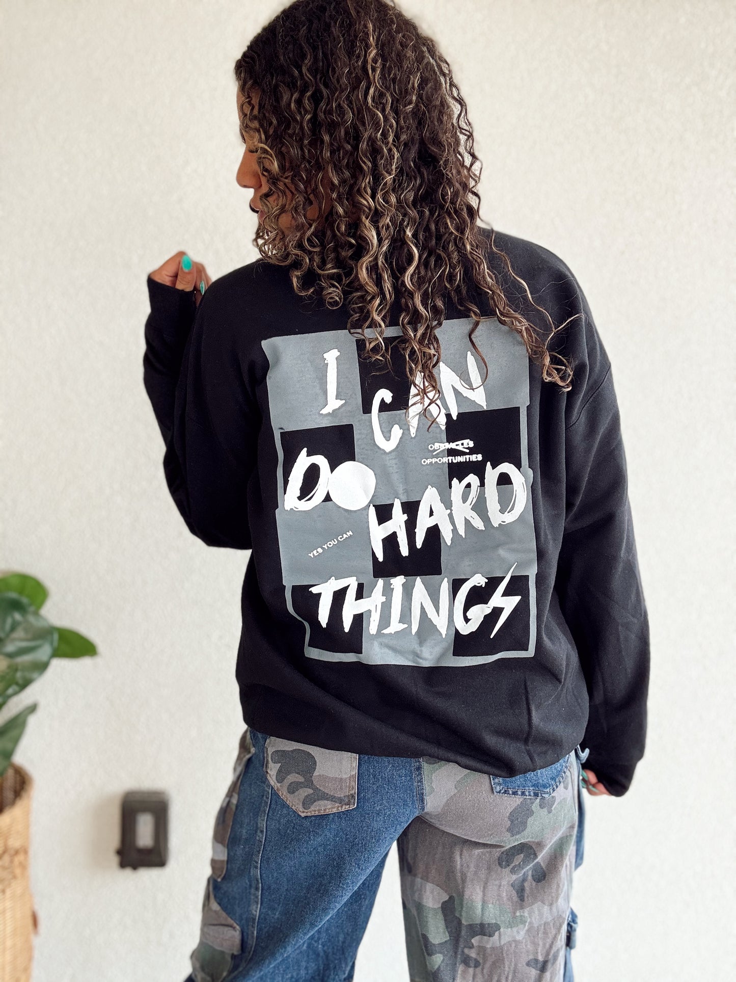 NEW!! Black "I Can Do Hard Things" Crewneck