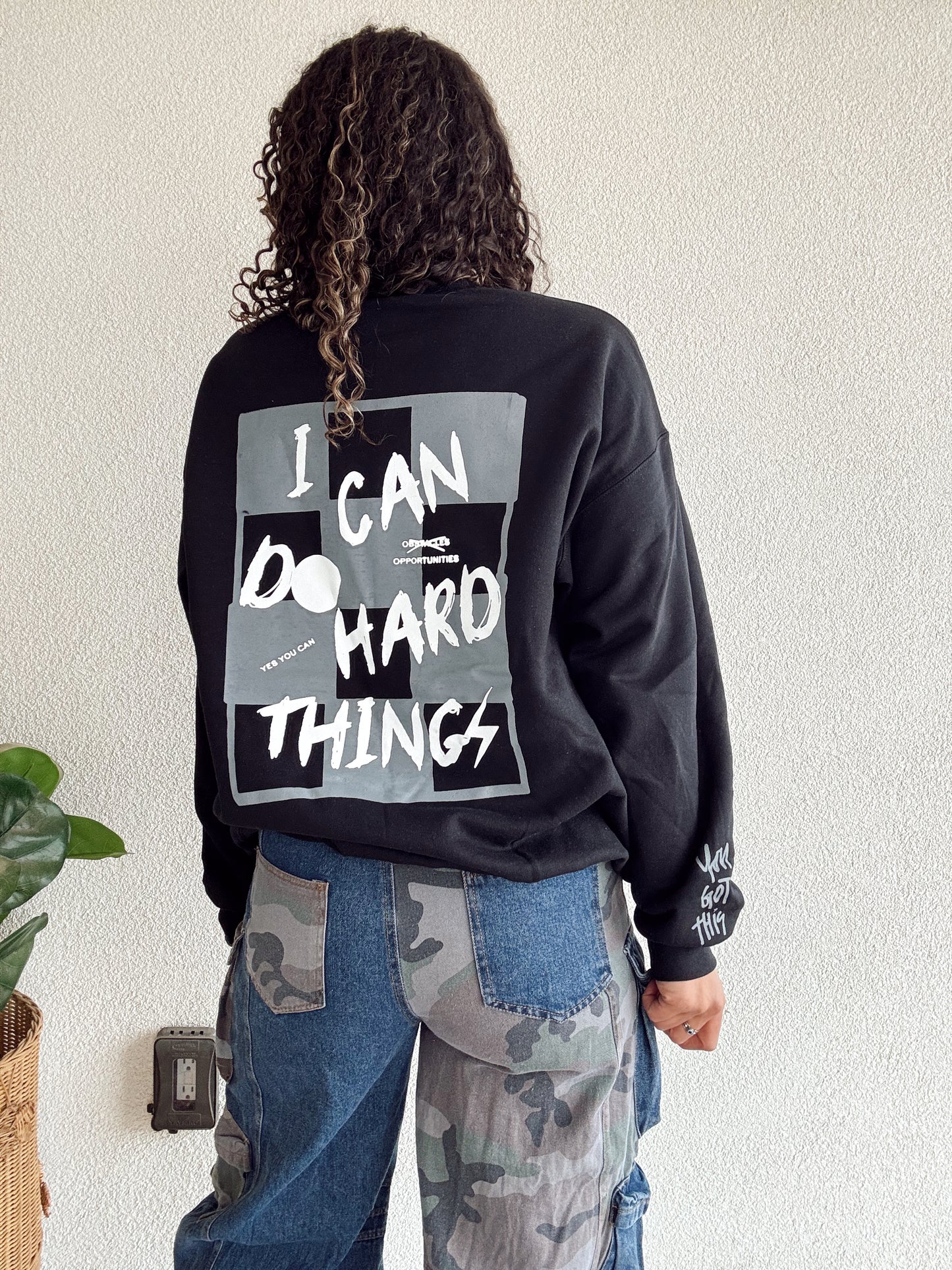 NEW!! Black "I Can Do Hard Things" Crewneck