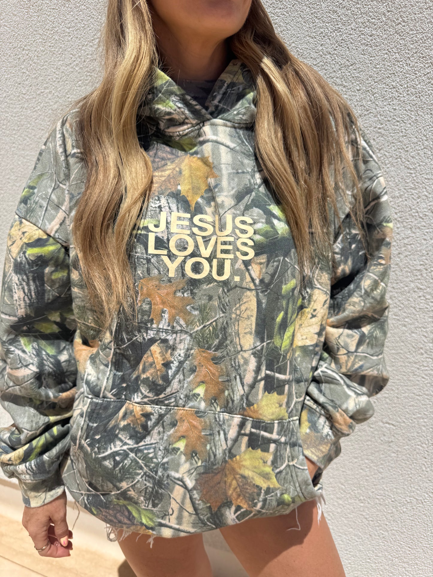 Jesus Loves You HOODIE // Camo