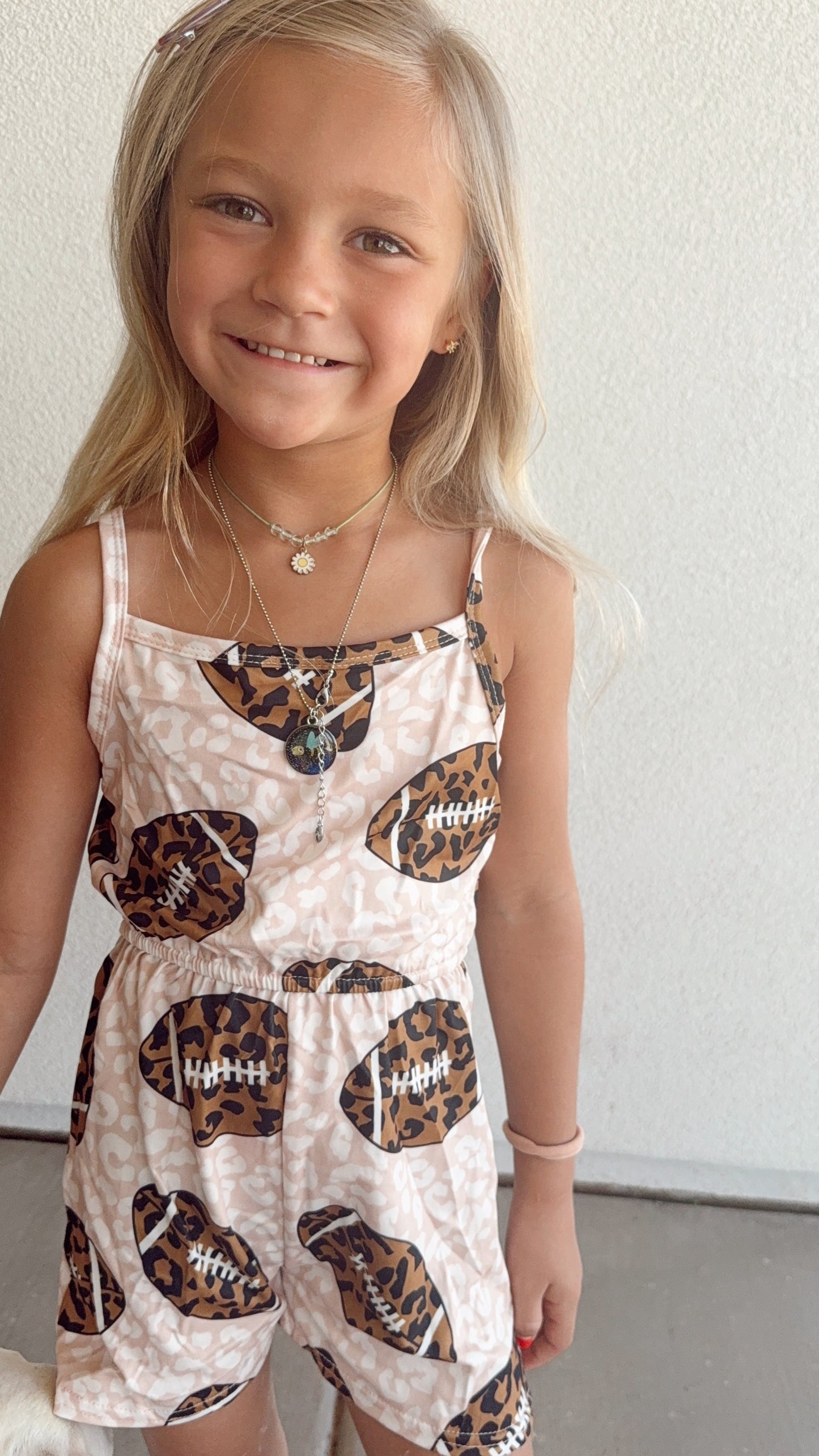 Baby Girls Football Romper