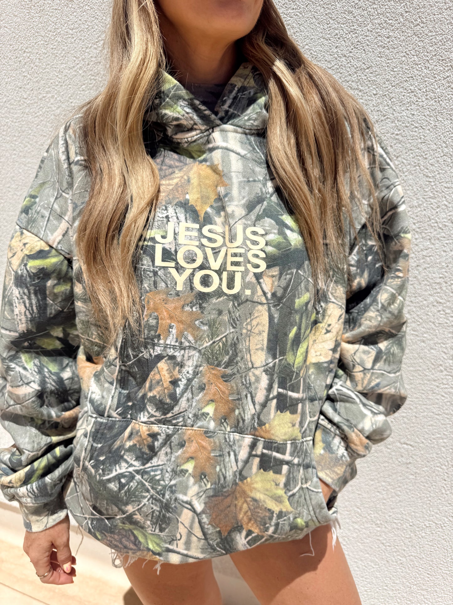 Jesus Loves You HOODIE // Camo