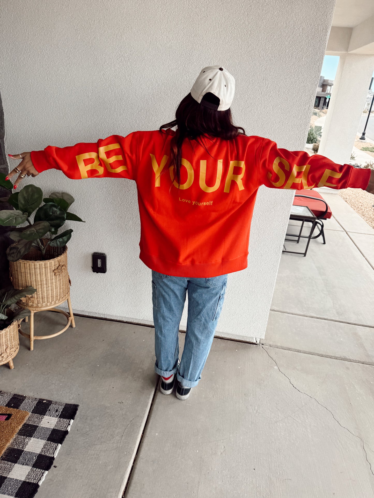 Be Yourself Love Yourself Oversized Sweatshirt