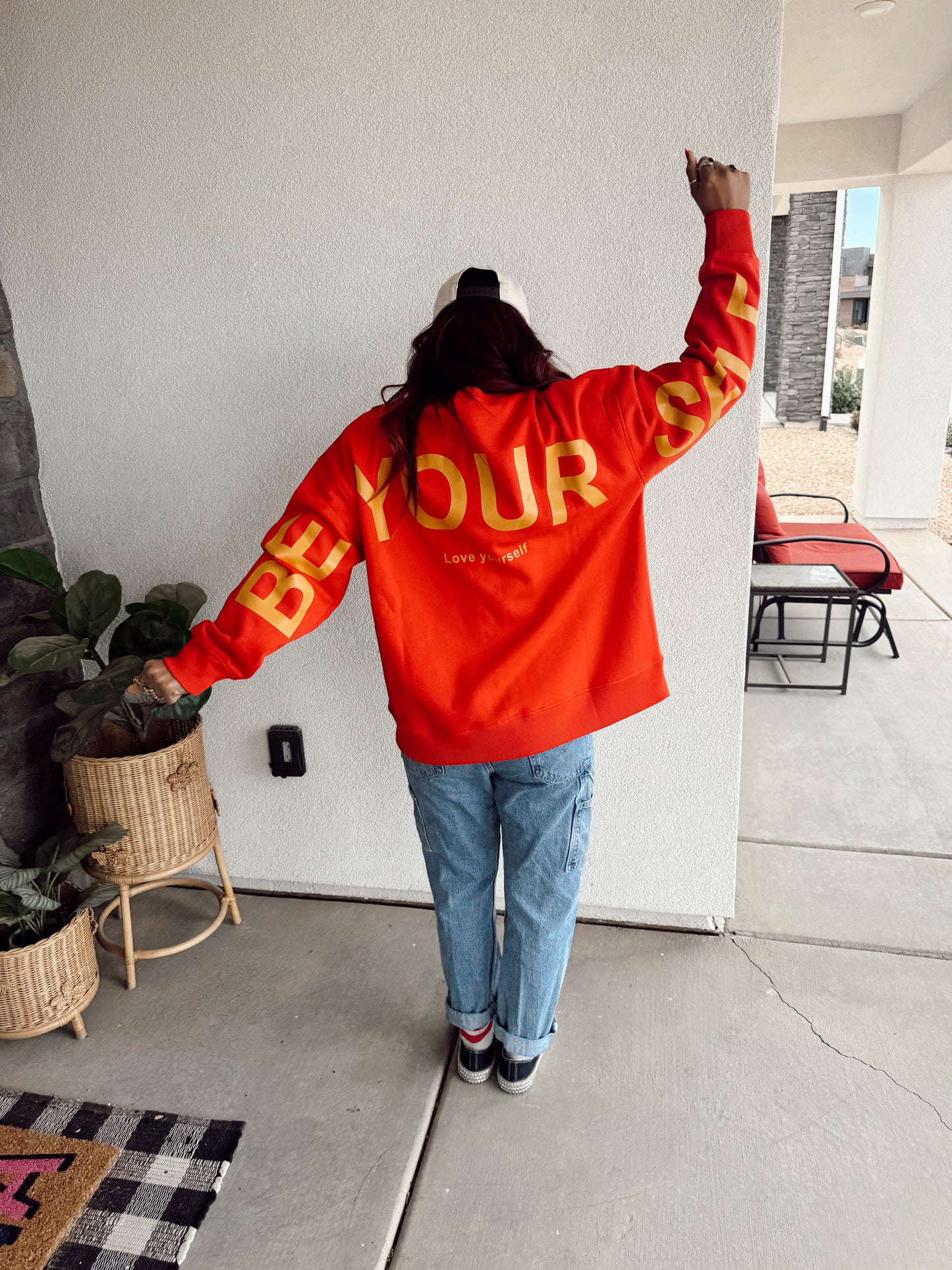 Be Yourself Love Yourself Oversized Sweatshirt