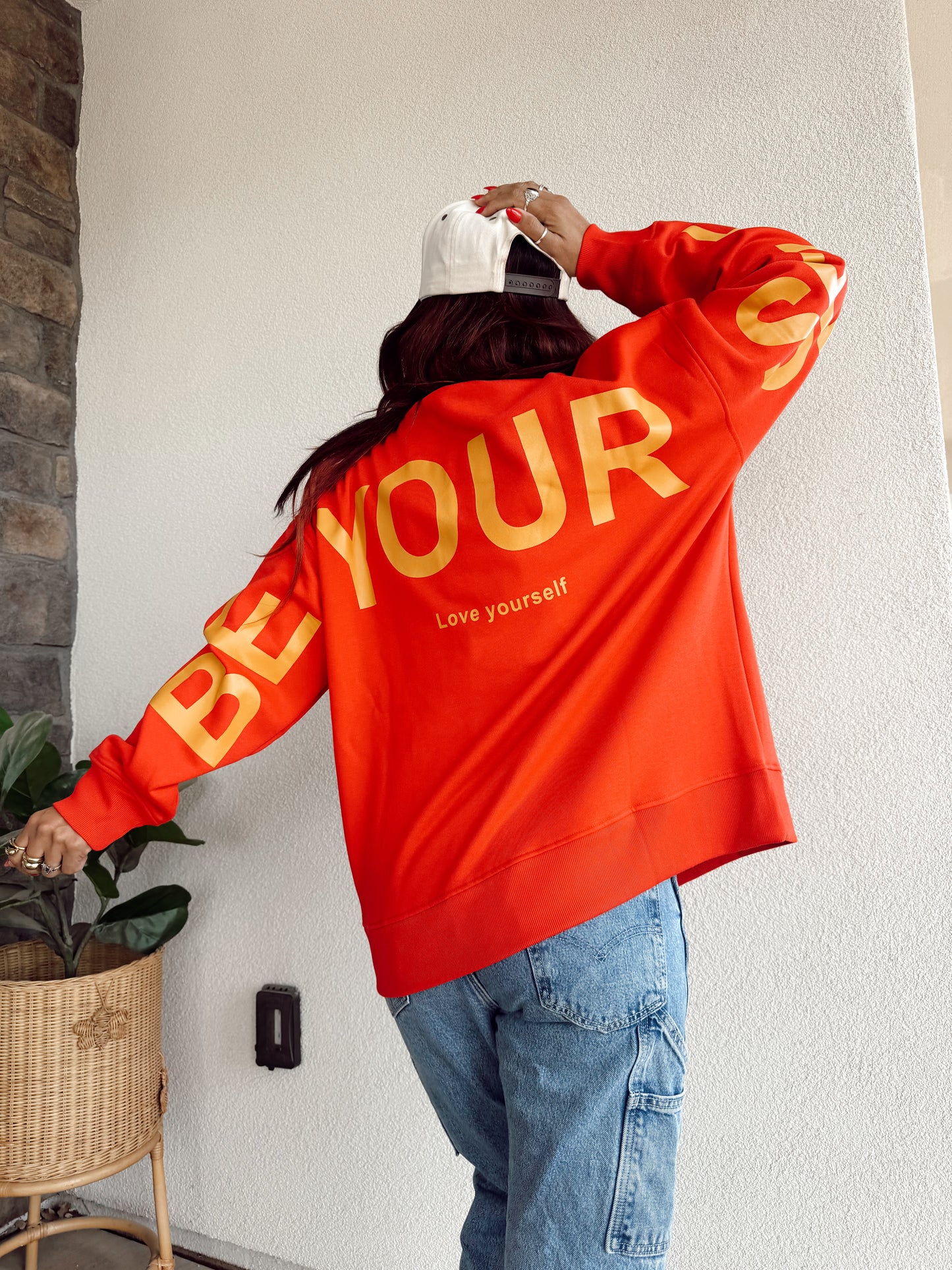 Be Yourself Love Yourself Oversized Sweatshirt