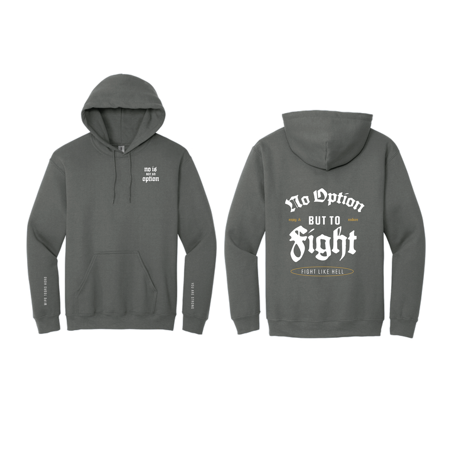 GREY Fight Like Hell Hoodie