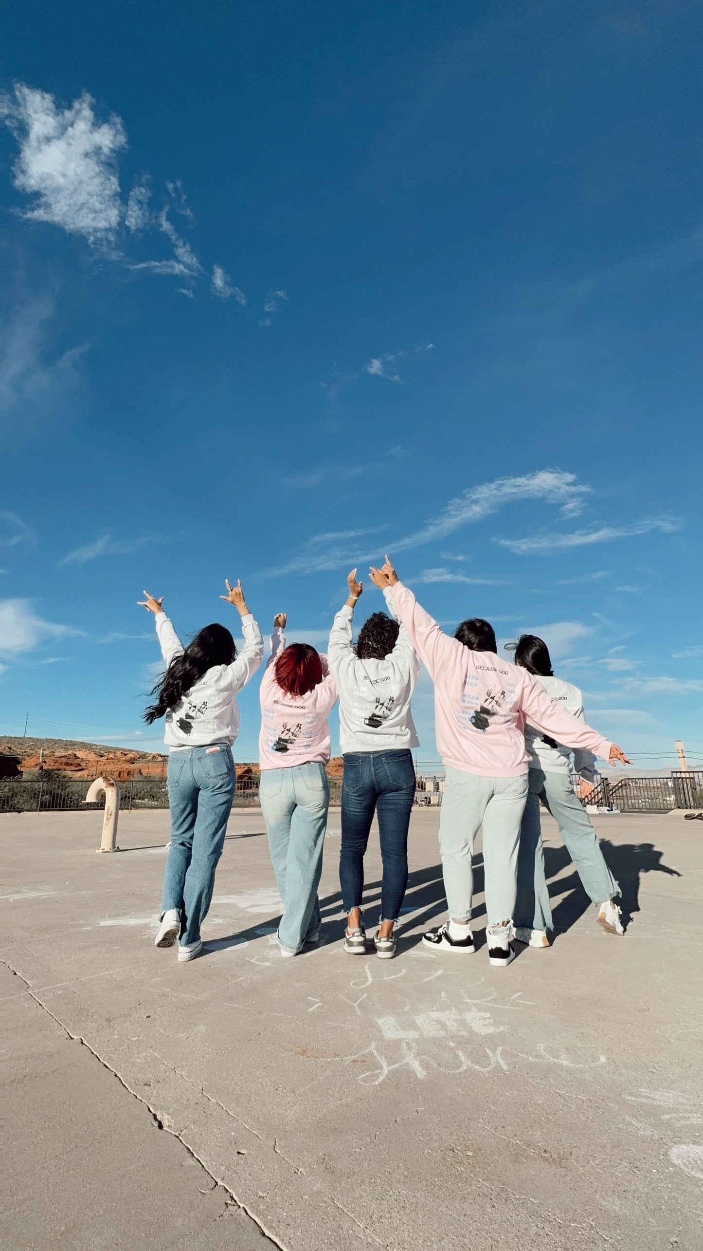 PINK God is Good Crewneck// OVERSIZED