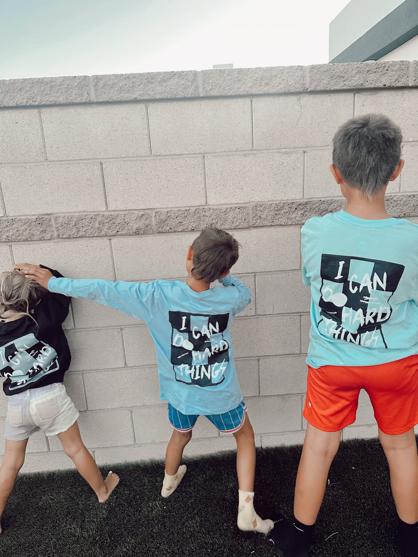 BLUE I Can Do Hard Things Long Sleeve T-shirt// KIDS