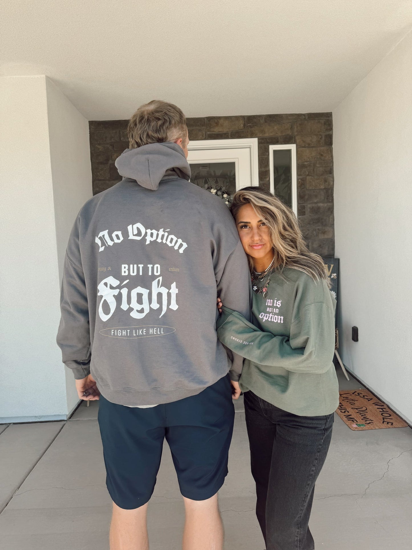 GREY Fight Like Hell Hoodie