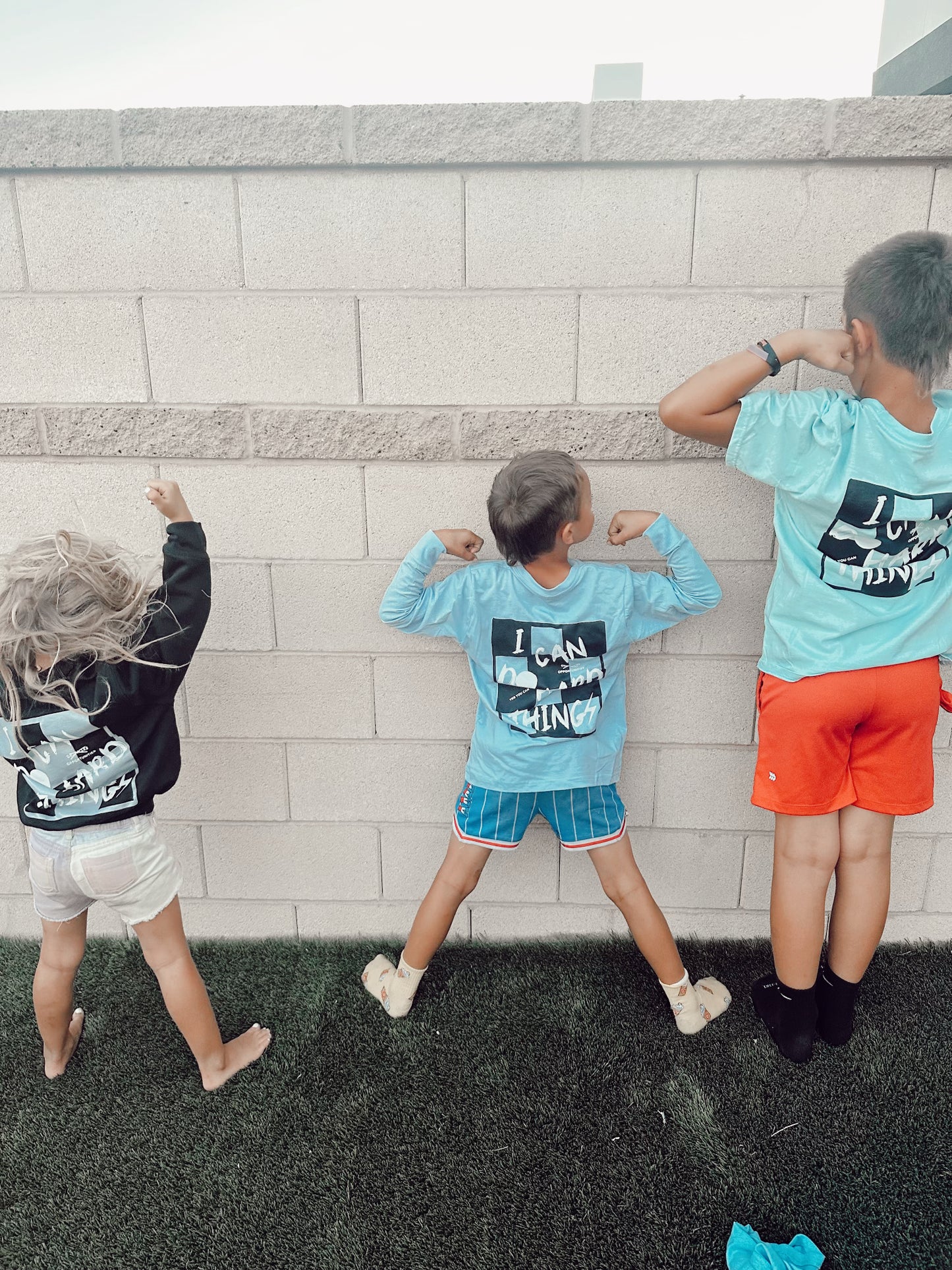 BLUE I Can Do Hard Things Long Sleeve T-shirt// KIDS