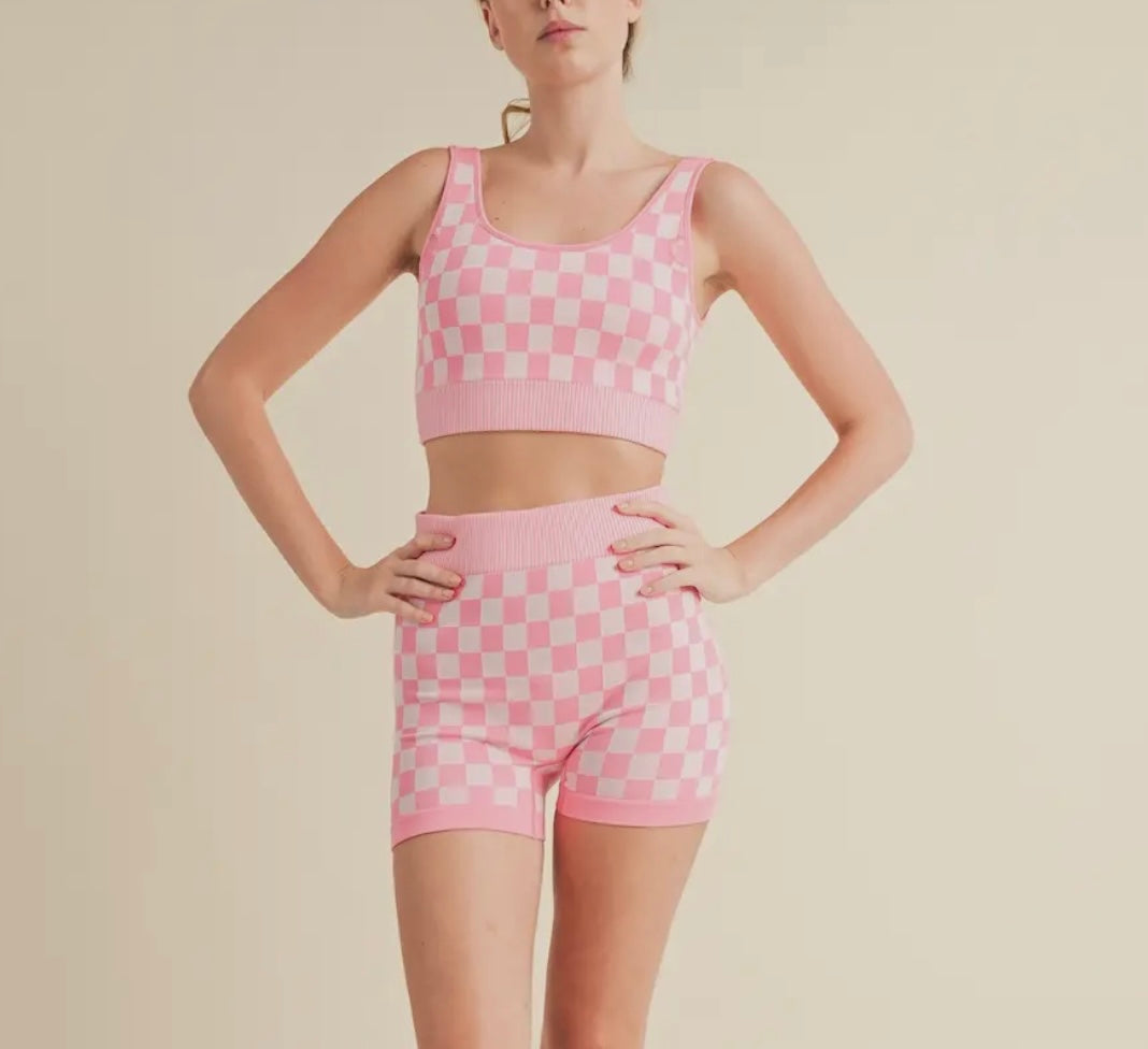 Checkmate Cropped Two Piece