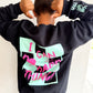 Black Teal and Pink  "I Can Do Hard Things" Crewneck