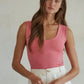 PREORDER • Double Layered Seamless Top || Light Cherry