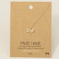 Rose Gold Dragonfly Pendant Necklace