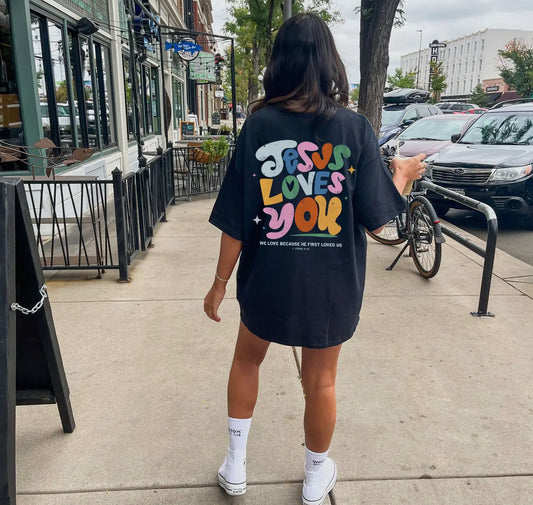Jesus Loves You Colorful Tee