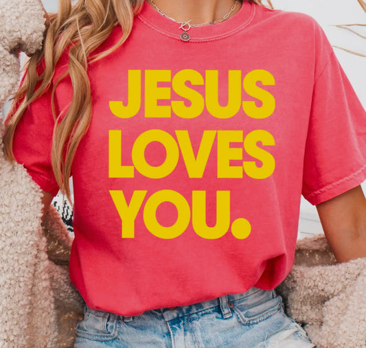Jesus Loves You Tee | WATERMELON