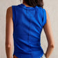 Ribbed Sleeveless Tank • Blue • PREORDER