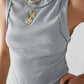 Ribbed Sleeveless Tank • Light Grey