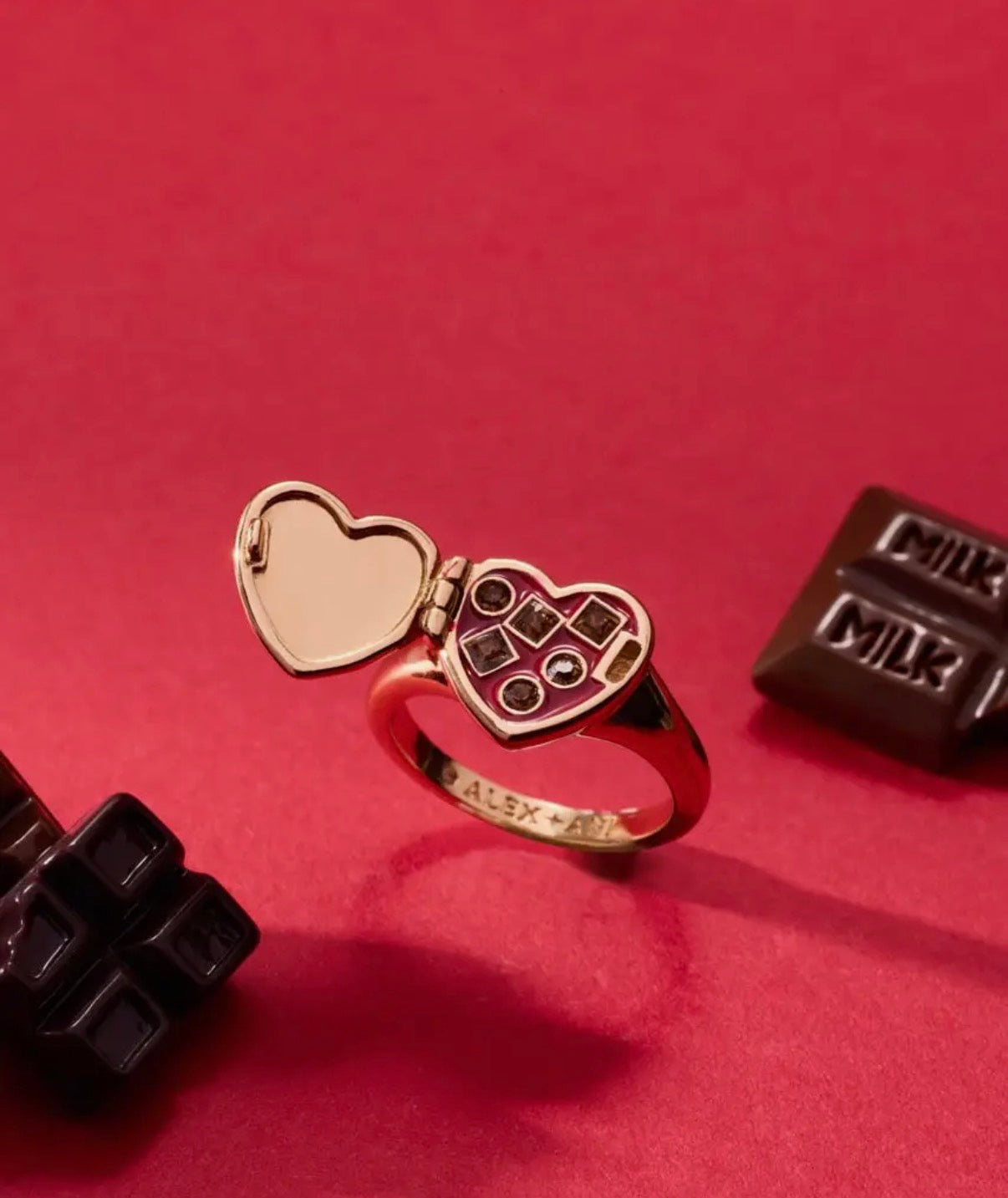 Box of Chocolate Locket Ring Size 7