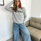 Football Graphic Sweatshirt • Athletic Heather