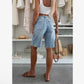 Urban Casual Loose Washed Out Ripped Denim Shorts