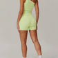 Yoga Set One Shoulder Yellow Green