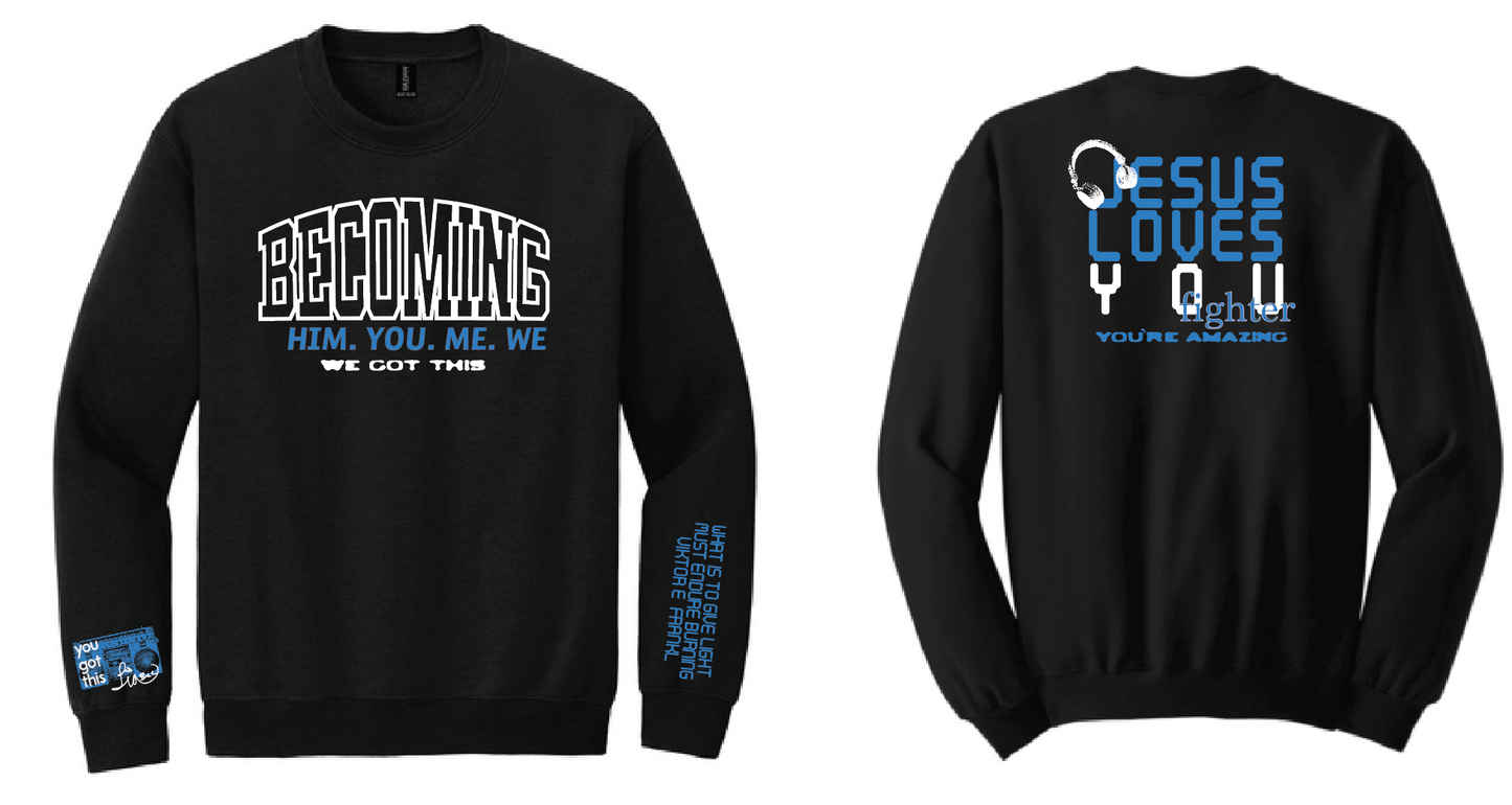 PRESALE Becoming Crewneck Black // OVERSIZED