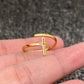 18K Gold-Plated Stainless Steel Cross Adjustable Ring