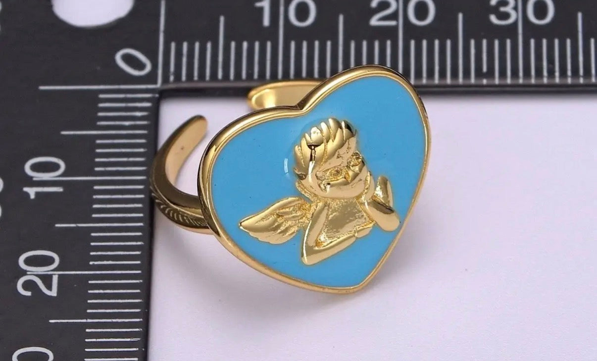 Chunky Cherub Angel Ring Adjustable
