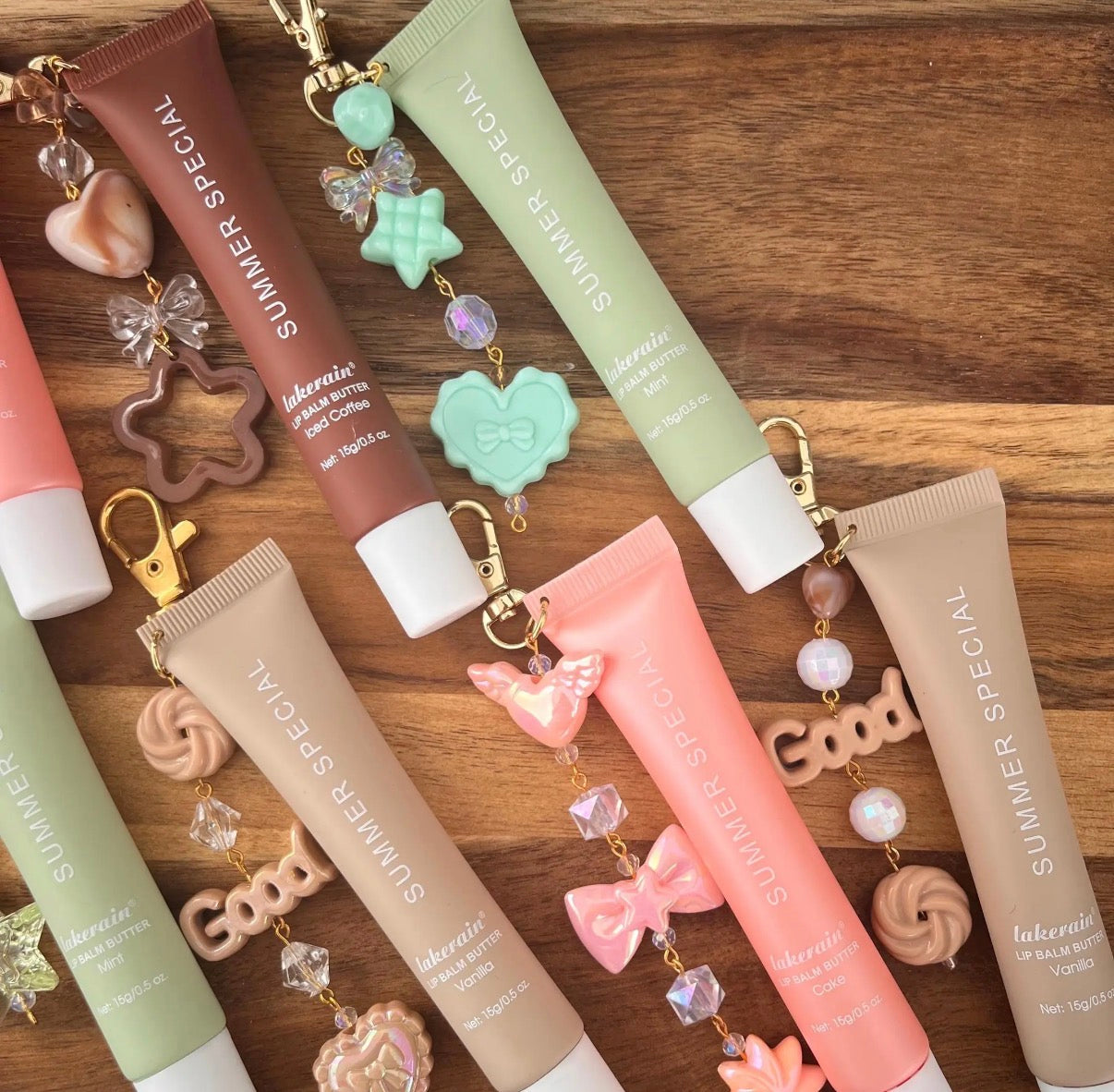 Lipgloss + Keychain Charm