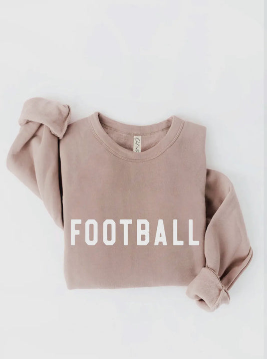 Football Graphic Sweatshirt • Tan