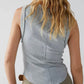 Ribbed Sleeveless Tank • Light Grey