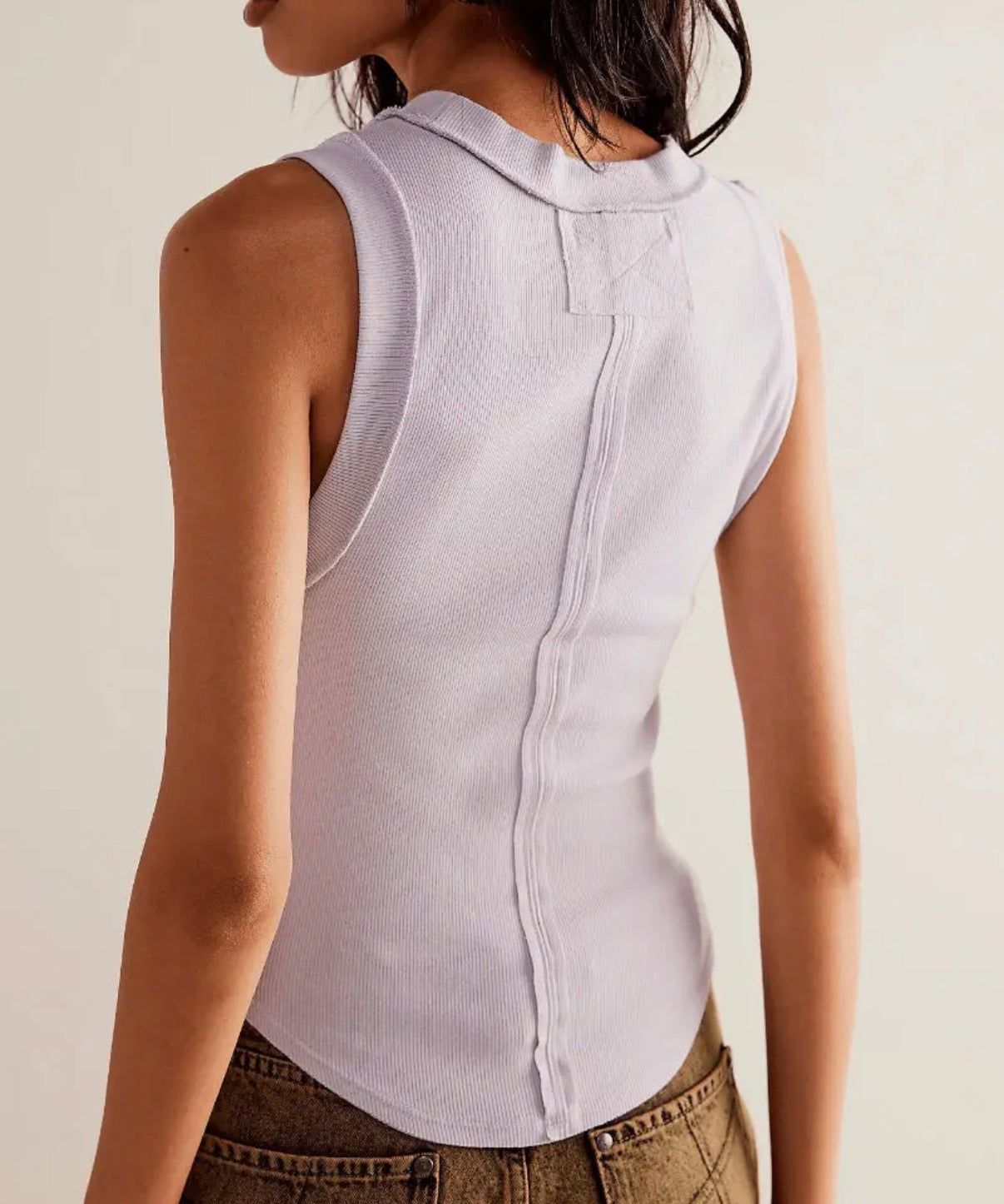 Ribbed Sleeveless Tank • Lavender